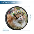 thumbnail image 3 of Indoor 12' Voice-Activated Luminous Decoration Wall Clock With LED Night Light Daisy Flower Crown, 3 of 8