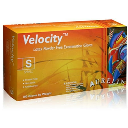 Velocity Gloves - Aurelia Velocity Powder Free Latex Exam Gloves-Large-1000/Case