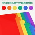 thumbnail image 6 of JILhome 12 PCS Binder Dividers with Tabs, Dividers for 3 Ring Binders, 6-Tab Dividers with Pockets, Binder Dividers for School Office Home Organization, Multicolor, Letter Size, 6 of 8