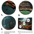 thumbnail image 3 of Designart "Green Football modern Stadium" Architecture Floater Framed Wall Art Living Room, 3 of 7