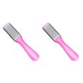 thumbnail image 2 of Vogacara Lima para pies, eliminación de piel muerta, mango de plástico, raspador, salón portátil profesional, lavable, agrietado, pedicura, manicura, Rosado 2piezas Vogacara CBP030348, 2 of 6