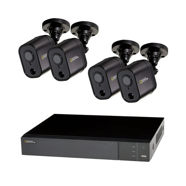 QSee 4 Channel HD DVR Security System with 4 1080p PIR Bullet Cameras
