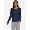 thumbnail image 2 of Women's Long Sleeve Button-Down Cardigan - Classic Crew Neck Knit Sweater, 2 of 6