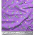 thumbnail image 1 of Soimoi Purple Cotton Cambric Fabric Crocodile Face & Fish Ocean Print Fabric by Yard 56 Inch Wide, 1 of 1