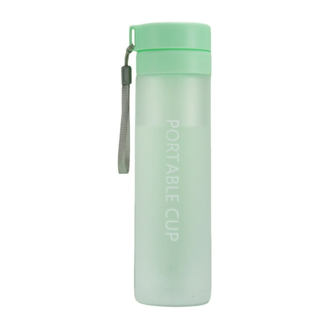 Hyknon 27oz Transparent BPA-Free Water Bottle, Outdoor Water Bottle with Leak-Proof Silicone Lid, Removable Filter Mesh & Portable Carry Rope, Reusable Sports Cup for Gym, Hiking, Travel (Green)