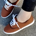 thumbnail image 5 of Women's Casual Low Top Sneakers Solid Color Breathable Lightweight Walking Shoes, 5 of 6