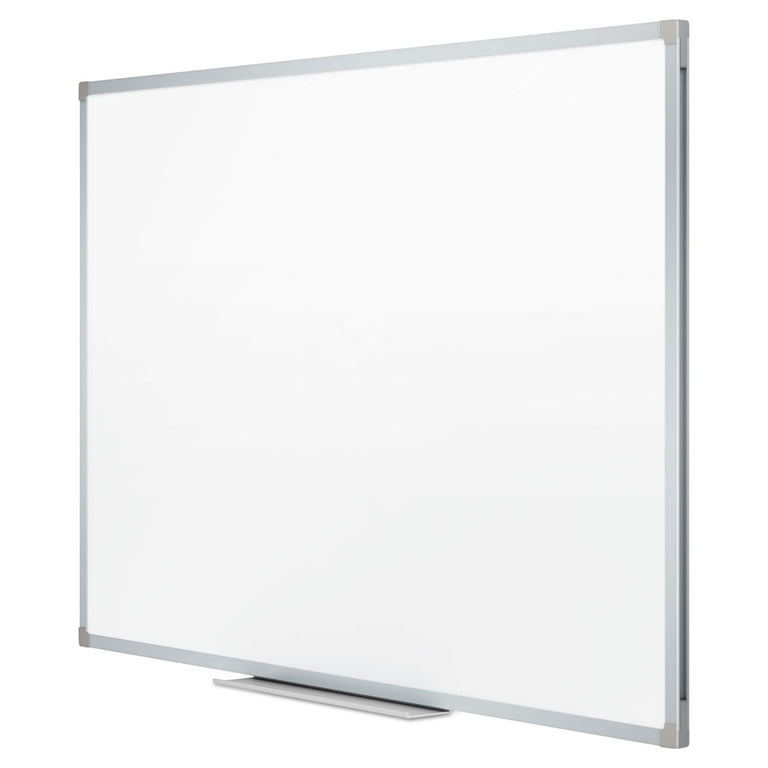 Dry Erase Board, 36 x 24, Melamine White Surface, Silver Aluminum Frame Dry Erase Board, 36 x 24, Melamine White Surface, Silver Aluminum Frame