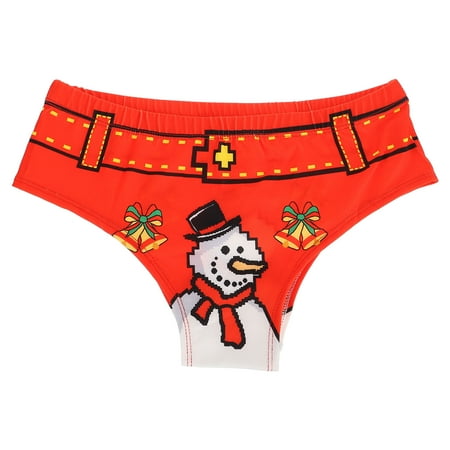 

1pc Christmas Theme Printing Underpants Breathable Women Triangle Pants