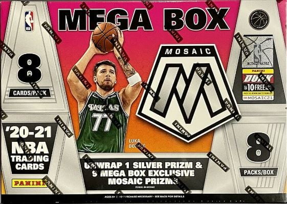 2020-21 Panini Mosaic Basketball Mega Box - 8 packs per box - 8