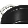 thumbnail image 4 of Staub Cast Iron 2.75-qt Round Cocotte - White Truffle, 4 of 9