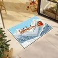 thumbnail image 5 of Embroidery Christmas Outdoor Rugs Christmas Decor Doormat, Cozy Holiday Welcome Mats, Outdoor Covered Area Carpet Mats, Snowfield & Elk & Sled Design Farmhouse Entryway Doormat, 5 of 6