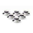 thumbnail image 4 of Lorren Home Trends Midnight-6 Cups and Saucers, One Size, Blue, 4 of 4