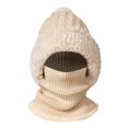thumbnail image 5 of CYSFASHION 3 In 1 Beanie Hat With Scarf And Mask Warm Scrub Caps Women Womens Scarves Fitness Face Masks Beige, 5 of 8