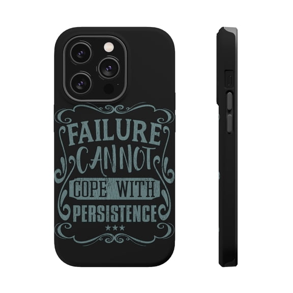 DistinctInk Tough Case for Apple iPhone 15 PRO (6.1" Screen), Compatible with MagSafe Charging - Failure Cannot Cope With Persistence