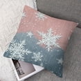 thumbnail image 7 of BANET Pillow Case Throw Pillow Case 2 Pack Snowflake Snowflake Decoration Cushion Cover Home Sofa Couch Living Room Bedroom Car (SculptureBlue) 18x18in, 7 of 7