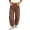 Brown, variant on Womens Wide Leg Pants Street Style Loose Fit Denim Jeans