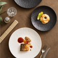 thumbnail image 4 of Plates Shallow Ceramic Plates With Rock Texture, Western-style Dinner Plates, Pasta Salad Plates, Round Breakfast Plates For Home Use Dishes(B,Medium), 4 of 7