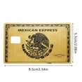 thumbnail image 3 of Clearance! Mexican Express Credit Card Sticker Debit Card Skin Credit Card Skin Cover Stylish Card Stickers for Debit Cards Credit Cards Card Cover (Golden Mexican Express) Stickers,E, 3 of 6