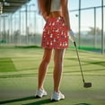 thumbnail image 2 of Yuyamidu Pug Golf Skirts for Women Tennis Skirts with Shorts Red Christmas Women High Waisted Golf Skirt with Pocket Women's Athletic Skorts Size XS, 2 of 8