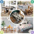 thumbnail image 5 of Black White Gold Marble Pattern Rectangle Tablecloth 60"x120",Waterproof Polyester Rectangle Table Cloth, Wipeable Spillproof Polyester Tablecloth for Dining, Camping, Indoor and Outdoor, 5 of 6