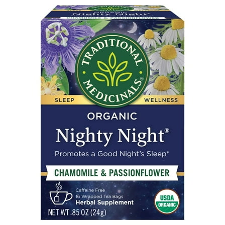 Pack of 4 Traditional Medicinals Organic Nighty Night Tea, 16 ct (packaging may vary)