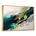 thumbnail image 2 of Designart "Motion Of Green And Gold In Geometric Design" Modern Geometric Floater Framed Canvas Art Print, 2 of 5