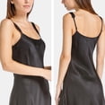 thumbnail image 3 of Fishers Finery Women's 100% Pure Mulberry Silk Chemise; Nightgown (Black, XL), 3 of 6