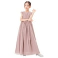 thumbnail image 2 of Ekidsbridal Ruffle Chiffon Flower Girl Dresses for Princess Pageants Graduation Ceremonial Gown 822 6, 2 of 6