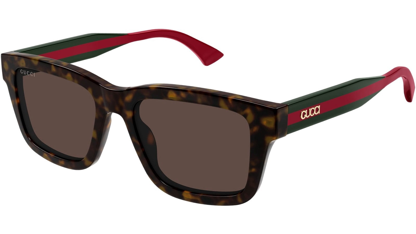 NWT Gucci GG1798SA-002 Havana Green 55mm Sunglasses Gucci GG1798SA 002 Havana Green Rectangular Sunglasses - eye  main image 3