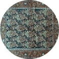 thumbnail image 1 of Ahgly Company Indoor Round Persian Light Blue Traditional Area Rugs, 3' Round, 1 of 4