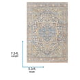thumbnail image 5 of Livabliss Outdoor Rugs, 5x7 Bodrum Traditional Orange Area Rug for Patio, Porch, Deck, Backyard, Waterproof Indoor Outdoor Carpet (5'3" x 7'3"), 5 of 7