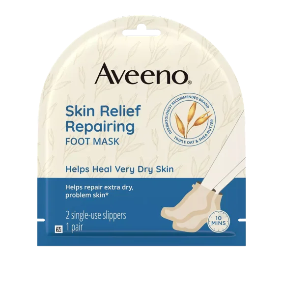 Aveeno Skin Relief Cica Foot Mask, 1 Pair , 3 Pack