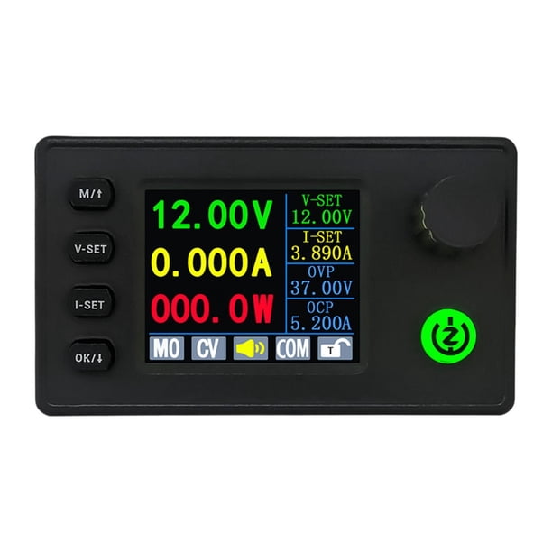 Módulo de fuente de alimentación Pantalla LCD Protección segura 0.5-36V Voltaje de aumento y descenso pantalla a color