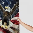 thumbnail image 3 of Orinice Bald Eagle Stars and Stripes Bathroom Decor Set with Hooks, Colorful Luxurious Graphic Print Polyester Fabric Shower Curtain for American Independence Day Celebration, Multi Size, 3 of 7
