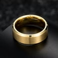 thumbnail image 5 of Gold/Silver/Black Matte Finished Titanium Steel Band Men's Simple Ring Size 7-13, 5 of 9