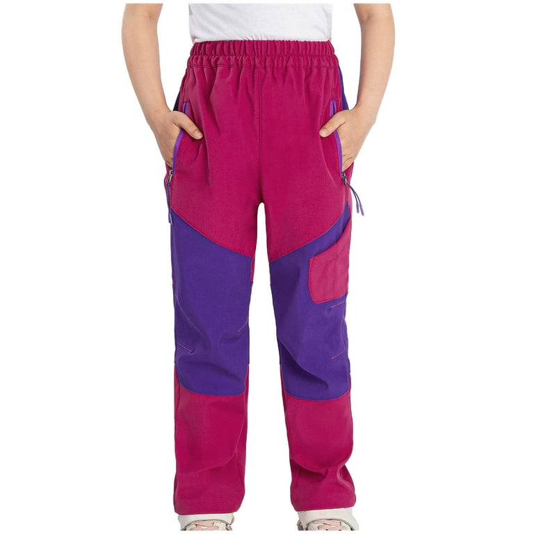 Kids Boys Girls Waterproof Outdoor Hiking Pants Warm Fleece Lined Unisex  Snow Sking Bottoms Size 4 – LANBAOSI