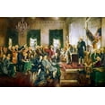 thumbnail image 2 of Christy, Howard Chandler 18x13 Gold Ornate Wood Framed with Double Matting Museum Art Print Titled - Scene at the Signing of the Constitution of the United States, 2 of 4