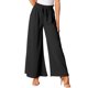 thumbnail image 1 of Pantalones de pierna ancha de cintura alta con cordón elástico y bolsillo para mujer INSPIRE CHIC, color negro, talla M, 1 of 6