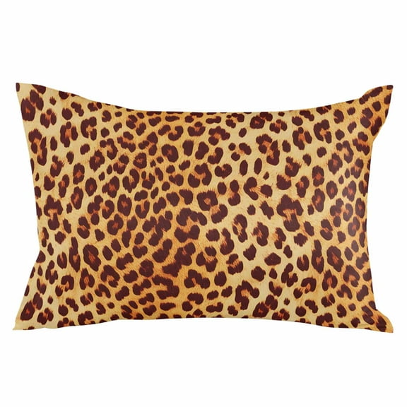Leopard Texture Print Throw Pillow Cover 16 x 24 Inch Decorative Pillow Cover Orange Yellow Retro Farmhouse Lumbar Pillowcase Seasonal Rectangle Cushion Case for Couch Sofa Bed Living Room