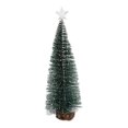 thumbnail image 2 of Dserfhy Mini Christmas Tree Small Artificial Snow Flocked Pencil Tree with LED Lights Tabletop Tree Ornaments with Wooden Base for Xmas Home Decor, 2 of 8