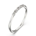 thumbnail image 2 of 0.26ct Diamond Moissanite 10k White Gold Morse Code Rings, 2 of 4