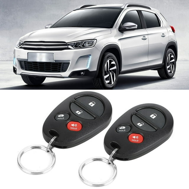 Noref Qiilu 12V Universal Car Anti-Theft System 4 Buttons Keyless Entry System Central Locking Kit With Trunk Release With LED Indicator 405-L289 Model 433.92 MHZ Car Alarm System