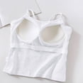 thumbnail image 4 of WREESH Women Cotton Spaghetti Strap Camisole with Built in Bra Basic Cami Tank Top Undershirt Sleeveless Summer, 4 of 6