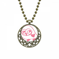 thumbnail image 1 of Pendentif Animal en Forme de Cœur Oiseau Rire Chaîne Lune Bijou, 1 of 3