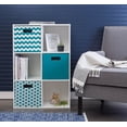 thumbnail image 3 of Polyester Cube Chevron Teal Square 13x13x13, 3 of 4