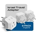 thumbnail image 2 of Ceptics CT-14 Israel, Palestine Travel Adapter Plug - Type H (3-Pack), 2 of 8
