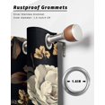 thumbnail image 6 of nqOlkjepod Outdoor Curtains for Patio Waterproof, Vintage Black Floral Outdoor Privacy Panels Grommet, Spring Seasonal Botanical Blooms Blackout Outside Curtains for Porch/Cabana 54"x84", 1 Panel, 6 of 8