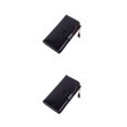 thumbnail image 2 of Sonducket Monedero de cuero para mujer, portátil, elegante, plegable, Vintage, reemplazo de cremallera, billetera Rectangular, Notecase, regalo Negro 2piezas, 2 of 6