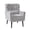 Grey, variant on AISWORD Modern Accent Chair, Upholstered Armchair with Pillow, Fabric Single Sofa Chair with Lounge Seat and Wood Legs Accent Chair for Living Room Bedroom Small Spaces, Dark Blue