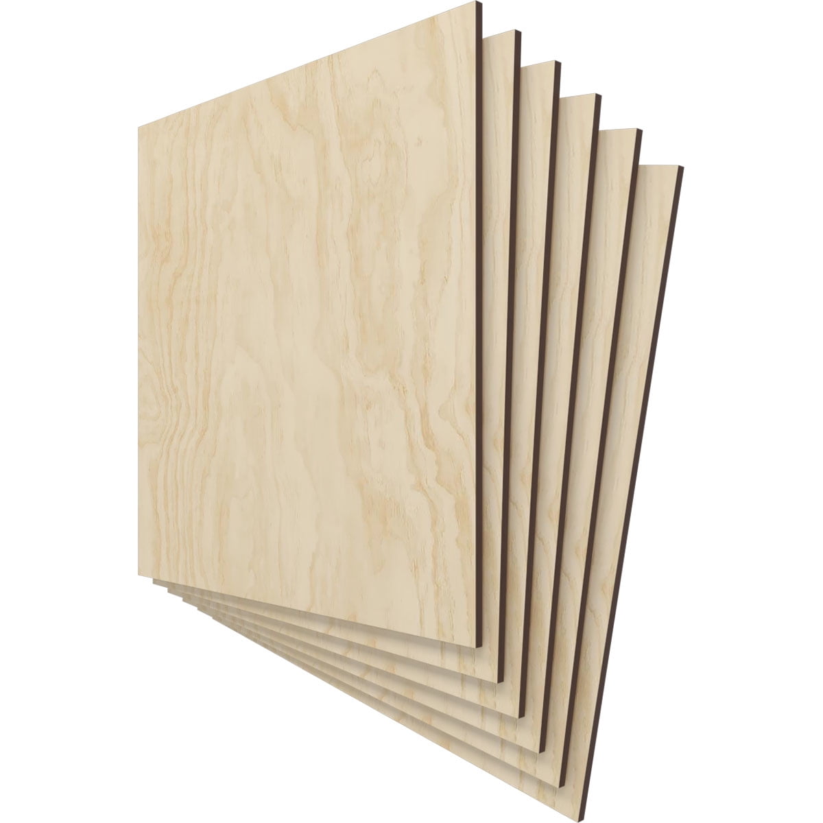 15 3/4"W x 15 3/4"H x 1/4"T Wood Hobby Boards, Birch (6-Pack)